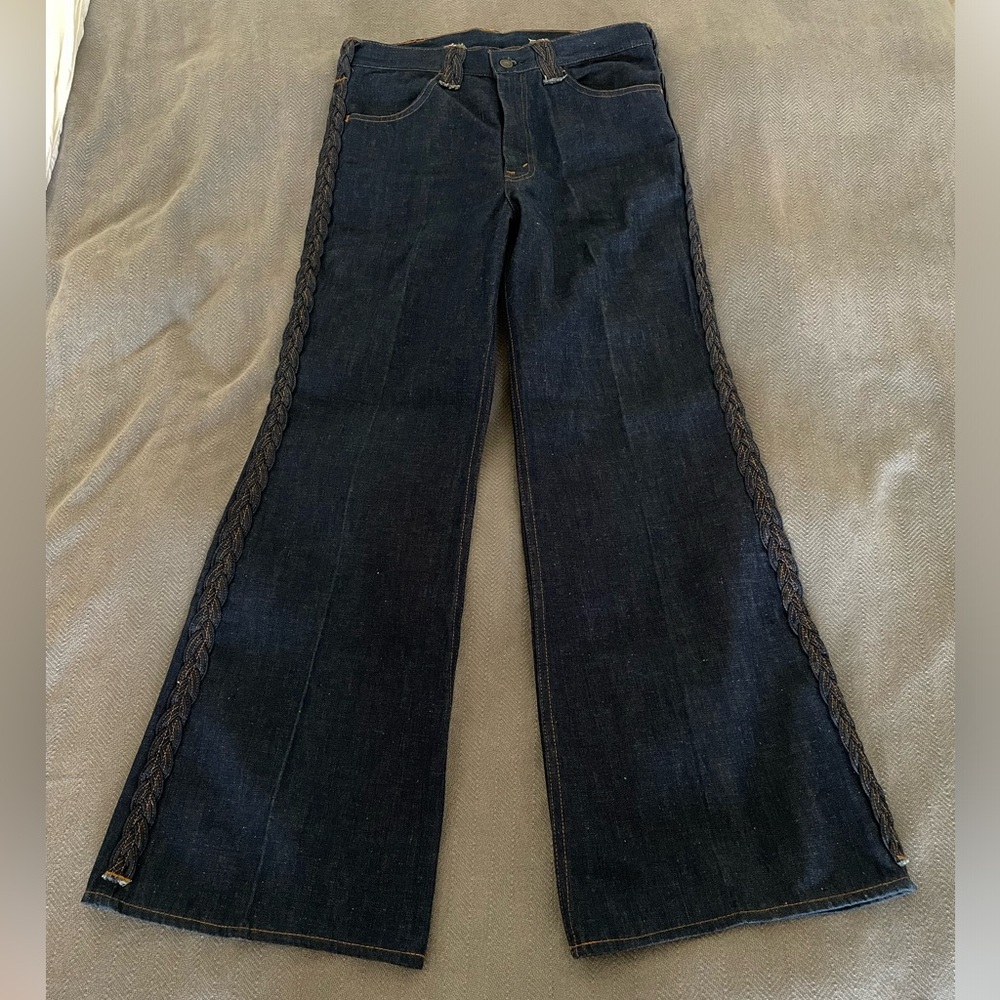 Rare Vintage 70s Levi’s Western Big Bell Flared Jeans 32Wx31L
